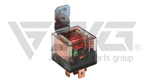 تصویر رله بوق ۱۰۰ آمپر ۵ فیش شیشه‌ای SMS با بسته‌بندی اصلی و کیفیت استاندارد