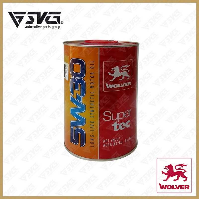 روغن موتور 1 لیتری سوپر تک WOLVER 5W30 API/SN