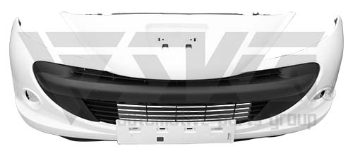 مجموعه سپر جلو سفید بدون چراغ مه شکن (پلاس) پژو 207 کروز Front White Bumper Assembly without Fog Lights (Plus) for Peugeot 207 – Crouse