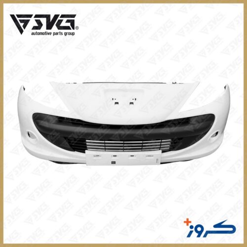 مجموعه سپر جلو سفید بدون چراغ مه شکن (پلاس) پژو 207 کروز Front White Bumper Assembly without Fog Lights (Plus) for Peugeot 207 – Crouse