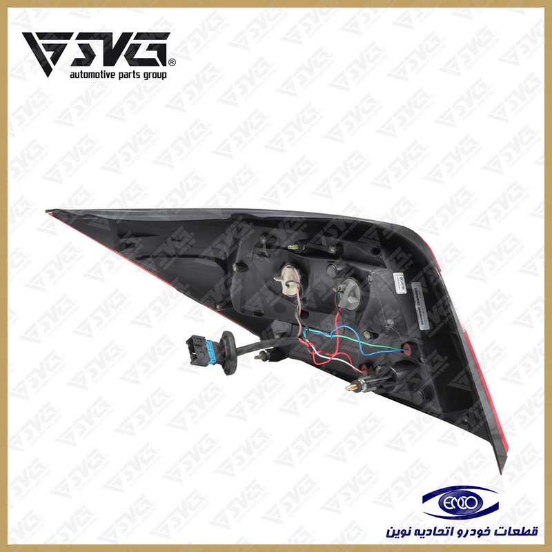 چراغ خطر عقب راست کامل ( با لامپ و LED ) دنا پلاس اتحادیه نوین