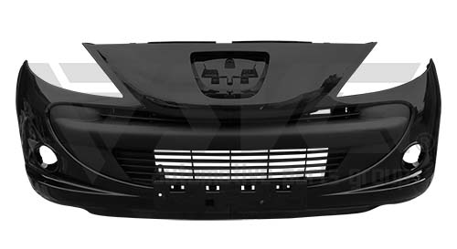Front Black Bumper Assembly without Fog Lights (Plus) for Peugeot 207 – Crouse مجموعه سپر جلو مشکی بدون چراغ مه شکن (پلاس)پژو 207 کروز