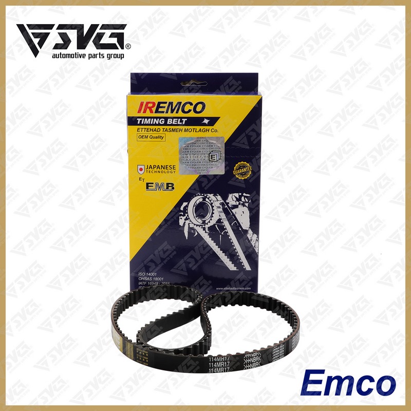 تسمه تایم سمند LX و پژو پارس و پژو 405 EMCO HNBR 114 MR 17