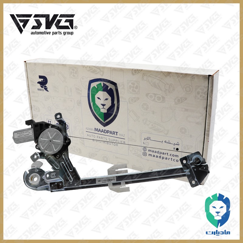 مجموعه شیشه بالابر عقب راست پژو 206 مادپارت