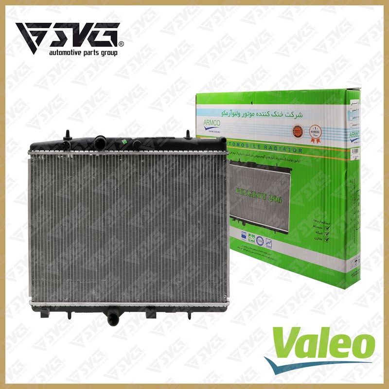 تصویر رادیاتور آب تارا (EP63-301) آرمکو؛ قطعه‌ای باکیفیت و استاندارد برای بهبود عملکرد سیستم خنک‌کاری خودرو.