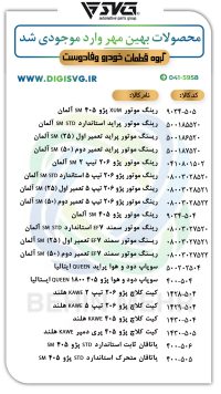آماده فروش 21 آذر 1403