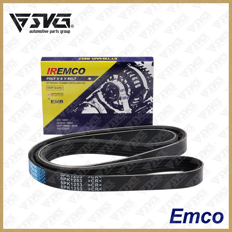 تسمه کولر پژو 206 CR 5 PK 1253 _TU5 امکو (IREMCO-EMCO)