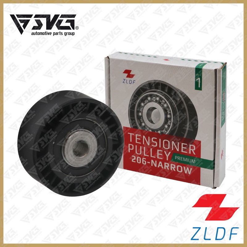 تصویر غلطک هرزگرد دینام سوراخ تنگ (پایینی) پژو 206 برند ZLDF؛ قطعه‌ای مقاوم برای تثبیت تسمه دینام و افزایش کارایی سیستم شارژ خودرو.