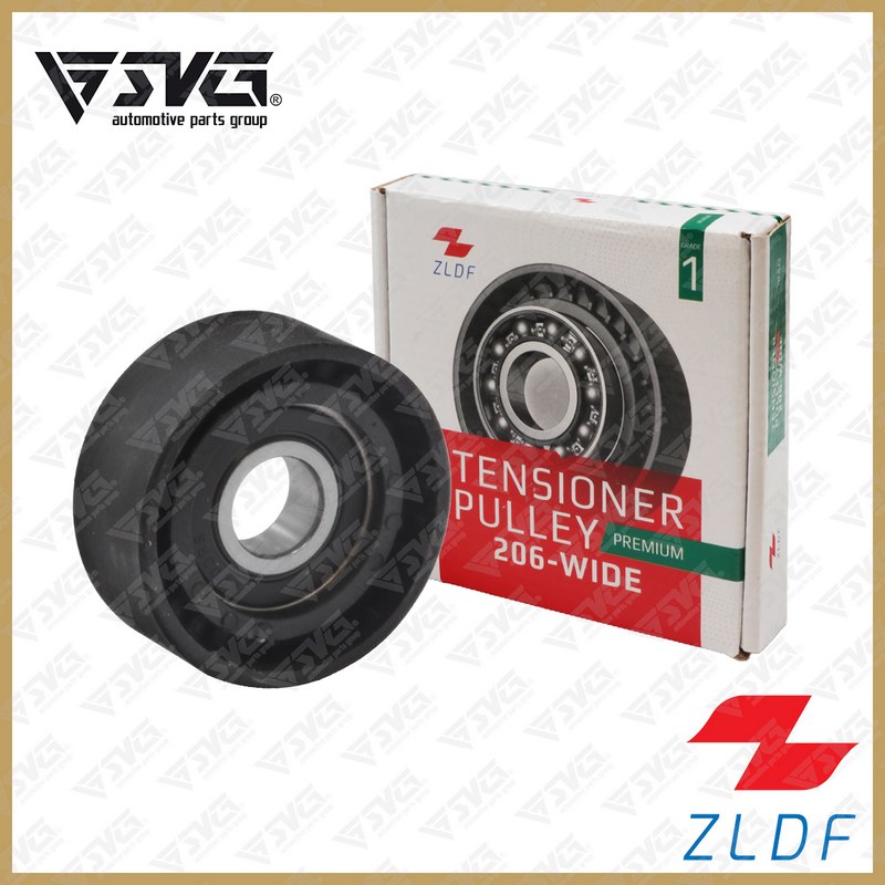 تصویر غلطک هرزگرد دینام سوراخ گشاد پژو 206 ZLDF؛ قطعه‌ای ضروری برای هدایت تسمه دینام و تضمین عملکرد صحیح سیستم برق خودرو.