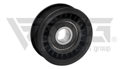 تصویر غلطک هرزگرد دینام شیاردار سمند EF7 برند ZLDF؛ قطعه‌ای با طراحی مقاوم و شیاردار برای افزایش عمر تسمه و راندمان دینام.