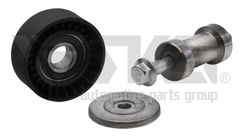 تصویر غلطک هرزگرد دینام نوع A با پایه بلند (با پیچ و واشر) سمند EF7 برند ZLDF؛ قطعه‌ای مقاوم و دقیق برای افزایش دوام تسمه و عملکرد پایدار دینام.