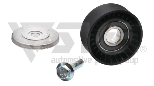 تصویر غلطک هرزگرد دینام نوع B (با پیچ و واشر) سمند EF7 برند ZLDF؛ قطعه‌ای مقاوم و استاندارد برای حرکت روان تسمه و افزایش عمر دینام.