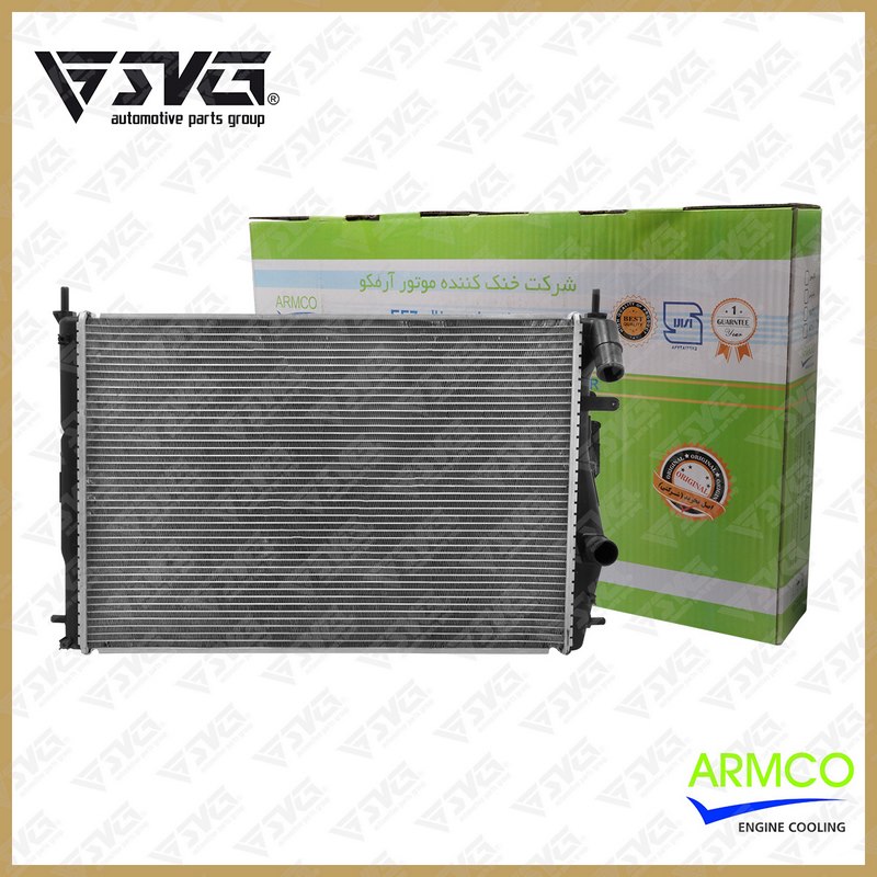تصویر رادیاتور آب (قدیم) ال ۹۰ آرمکو؛ قطعه‌ای باکیفیت و استاندارد برای بهبود عملکرد سیستم خنک‌کاری خودرو.