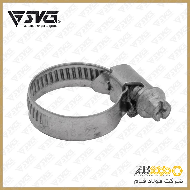 تصویر بست شیلنگ 16*27 فولاد فام.