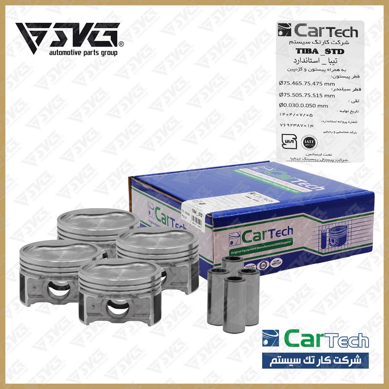پیستون STD با گژن پین تیبا S81 کارتک