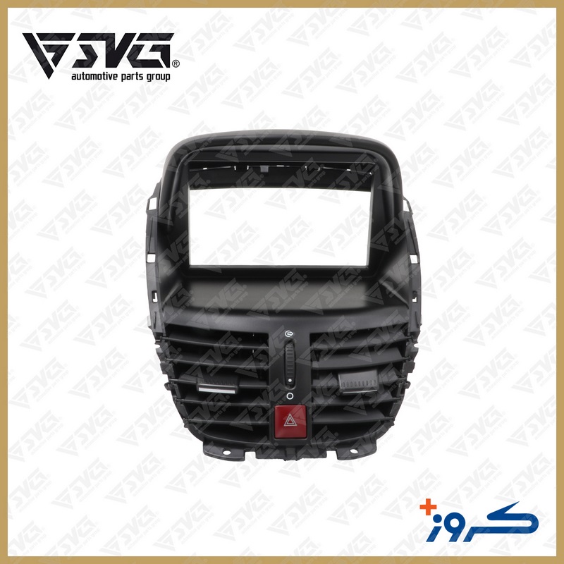 مجموعه خروجی هوای مرکزی داشبورد مشکی (دریچه میانی) پژو 207 کروز
